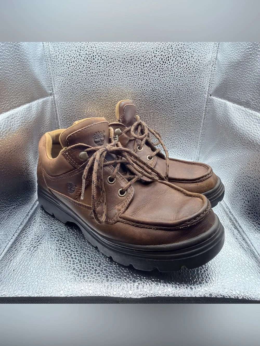 Timberland Brown Leather Lace-Up heritage boots